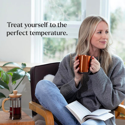 Temperature Control Smart Mug 2, 14 Oz, App-Controlled Heated Coffee Mug with 80 Min Battery Life and Improved Design, White