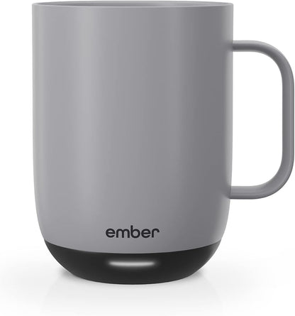 Temperature Control Smart Mug 2, 14 Oz, App-Controlled Heated Coffee Mug with 80 Min Battery Life and Improved Design, White