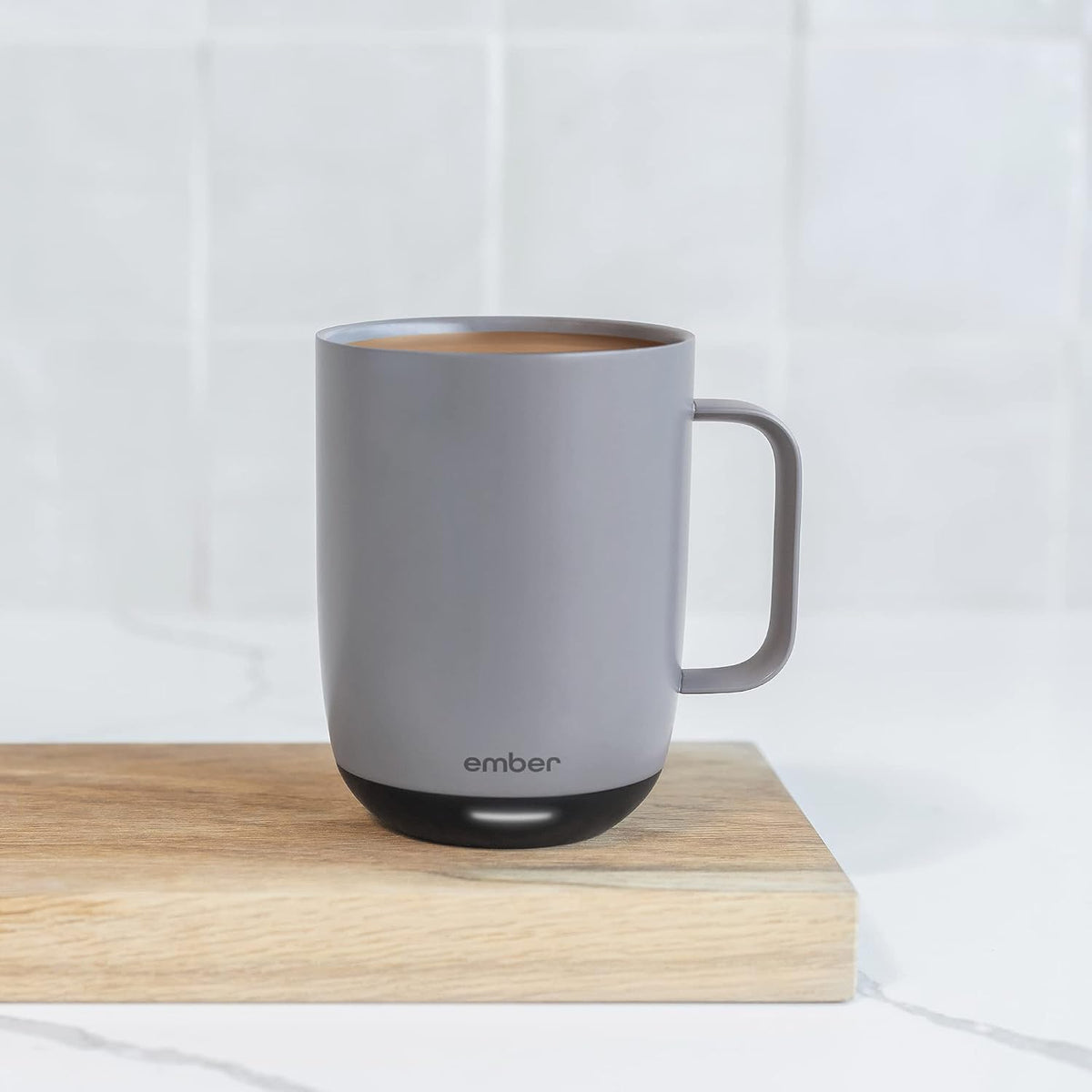 Temperature Control Smart Mug 2, 14 Oz, App-Controlled Heated Coffee Mug with 80 Min Battery Life and Improved Design, White