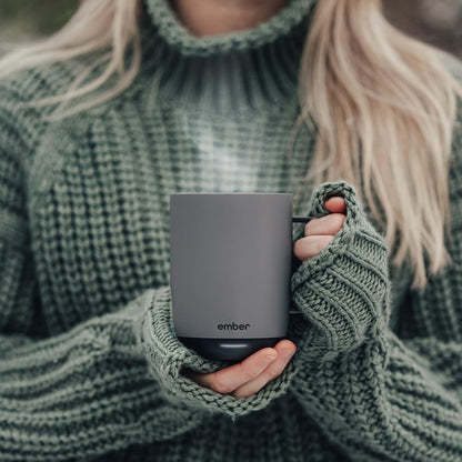 Temperature Control Smart Mug 2, 14 Oz, App-Controlled Heated Coffee Mug with 80 Min Battery Life and Improved Design, White