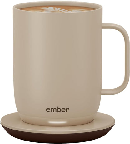Temperature Control Smart Mug 2, 14 Oz, App-Controlled Heated Coffee Mug with 80 Min Battery Life and Improved Design, White