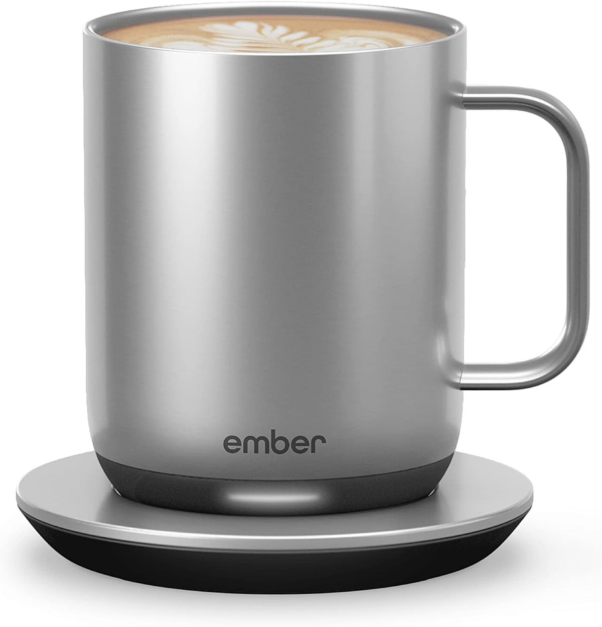 Temperature Control Smart Mug 2, 14 Oz, App-Controlled Heated Coffee Mug with 80 Min Battery Life and Improved Design, White