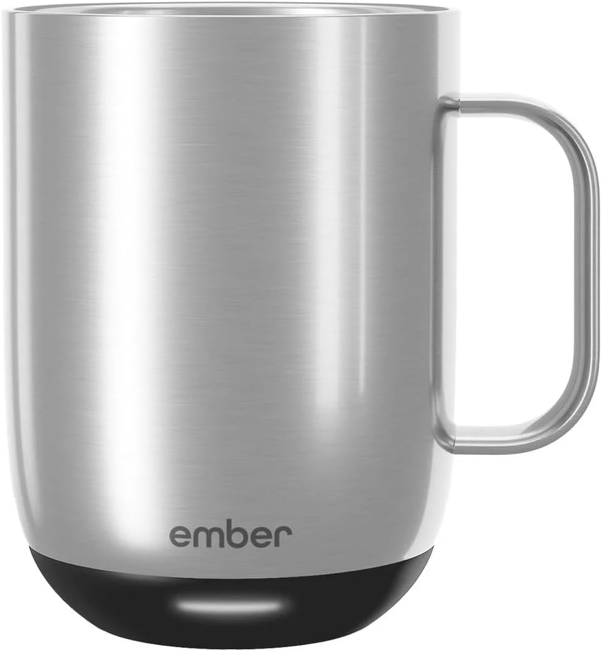 Temperature Control Smart Mug 2, 14 Oz, App-Controlled Heated Coffee Mug with 80 Min Battery Life and Improved Design, White