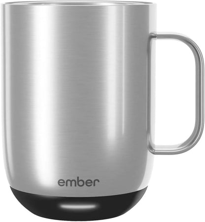 Temperature Control Smart Mug 2, 14 Oz, App-Controlled Heated Coffee Mug with 80 Min Battery Life and Improved Design, White
