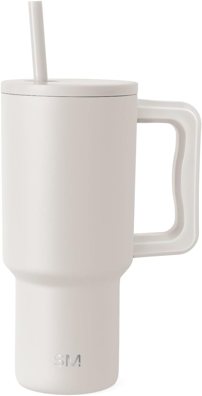 40 oz Trek Tumbler with Handle and Straw Lid | Cup Holder Friendly Insulated Stainless Steel Travel Mug | Slumberland - Colors A