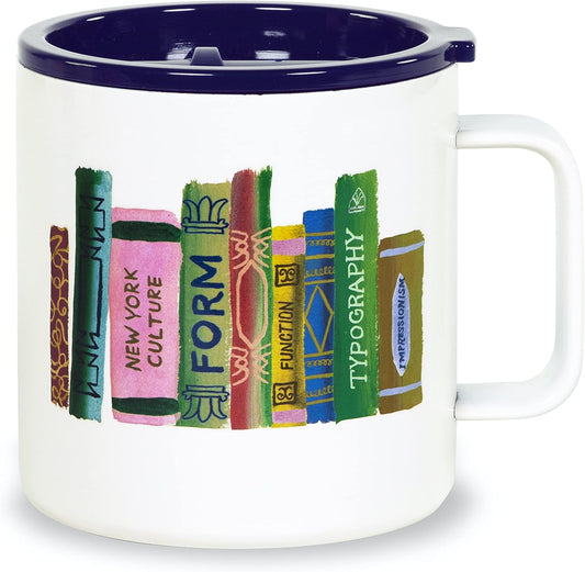 16 oz Insulated Mug, Bookshelf