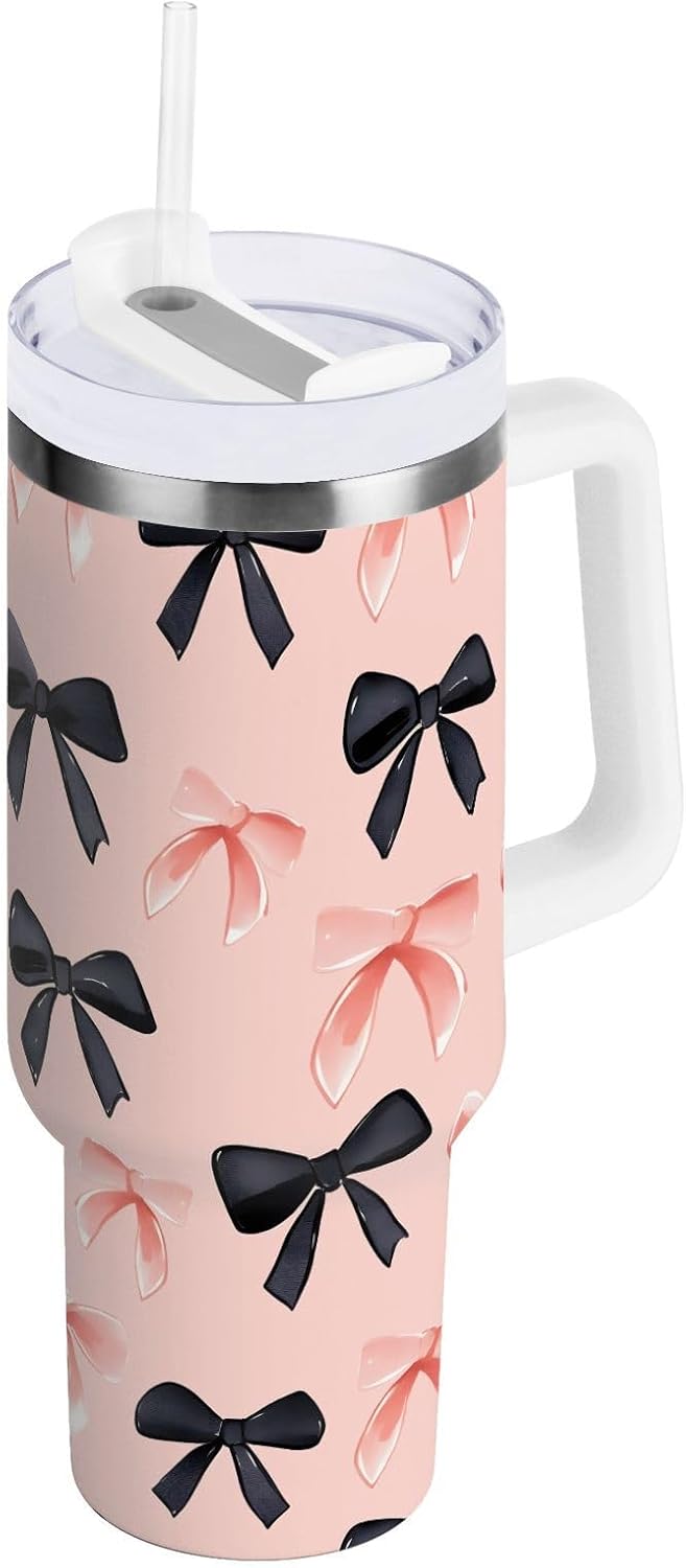 Monkey Face Banana 30 oz Tumbler with Handle and Straw Lid, Insulated Stainless Steel Water Bottle Portable Travel Coffee Tea Mug Cup - Colors D