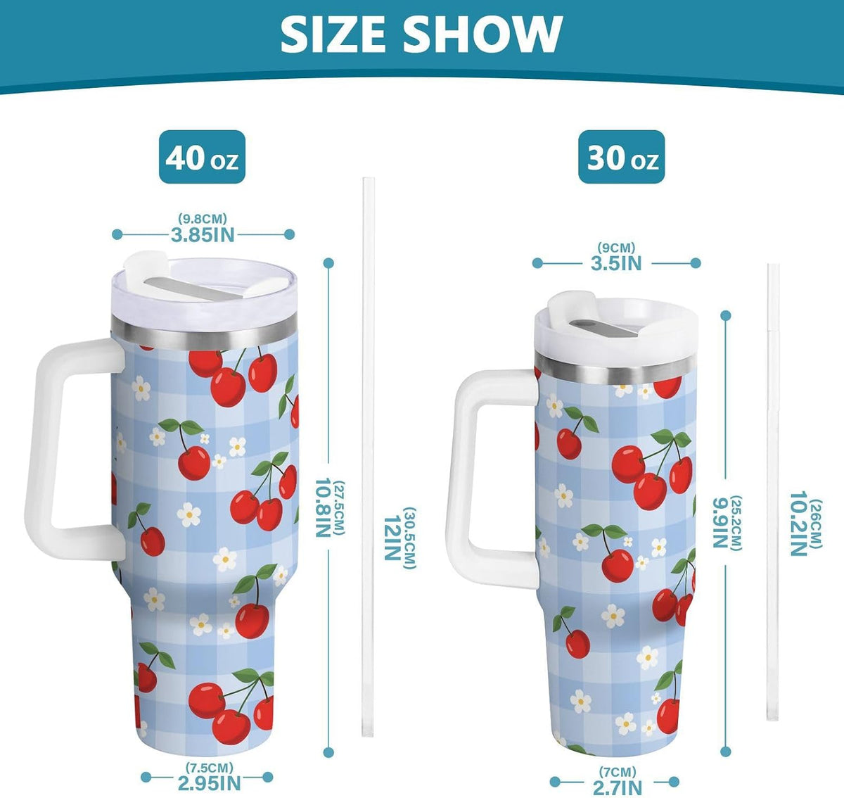 Monkey Face Banana 30 oz Tumbler with Handle and Straw Lid, Insulated Stainless Steel Water Bottle Portable Travel Coffee Tea Mug Cup - Colors D