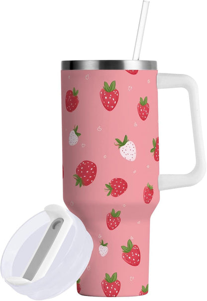 Monkey Face Banana 30 oz Tumbler with Handle and Straw Lid, Insulated Stainless Steel Water Bottle Portable Travel Coffee Tea Mug Cup - Colors D