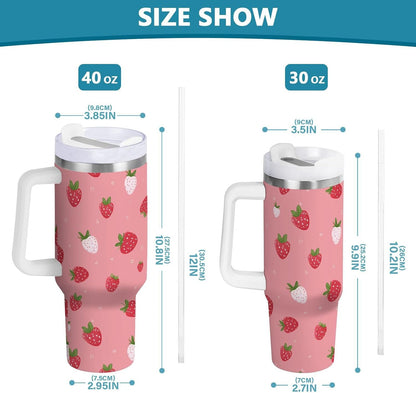 Monkey Face Banana 30 oz Tumbler with Handle and Straw Lid, Insulated Stainless Steel Water Bottle Portable Travel Coffee Tea Mug Cup - Colors D