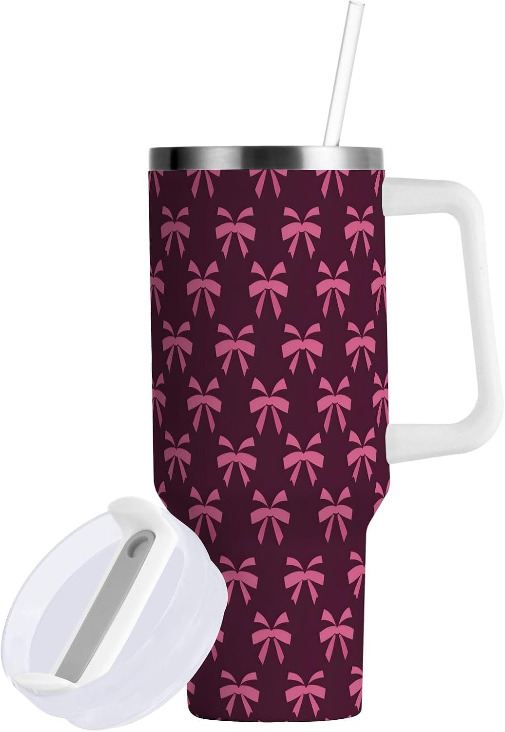 Monkey Face Banana 30 oz Tumbler with Handle and Straw Lid, Insulated Stainless Steel Water Bottle Portable Travel Coffee Tea Mug Cup - Colors D