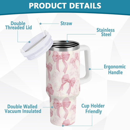 Monkey Face Banana 30 oz Tumbler with Handle and Straw Lid, Insulated Stainless Steel Water Bottle Portable Travel Coffee Tea Mug Cup - Colors D