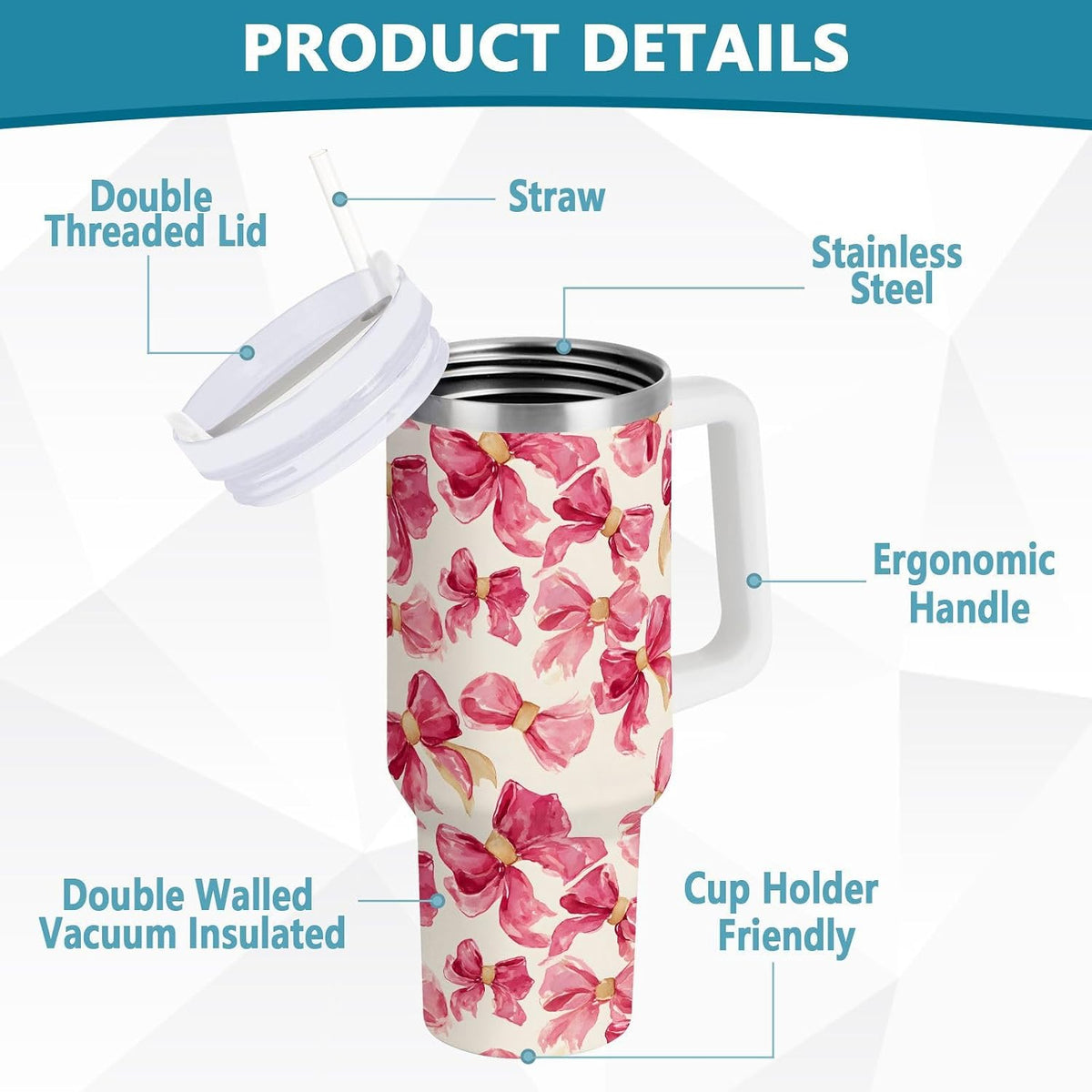Monkey Face Banana 30 oz Tumbler with Handle and Straw Lid, Insulated Stainless Steel Water Bottle Portable Travel Coffee Tea Mug Cup - Colors D