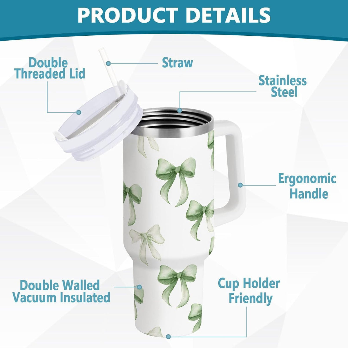 Monkey Face Banana 30 oz Tumbler with Handle and Straw Lid, Insulated Stainless Steel Water Bottle Portable Travel Coffee Tea Mug Cup - Colors D