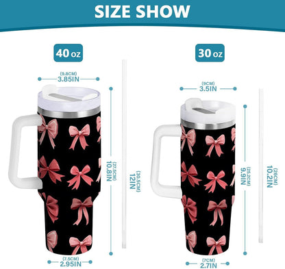 Monkey Face Banana 30 oz Tumbler with Handle and Straw Lid, Insulated Stainless Steel Water Bottle Portable Travel Coffee Tea Mug Cup - Colors D