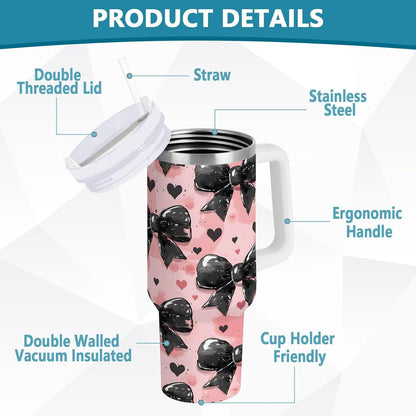Monkey Face Banana 30 oz Tumbler with Handle and Straw Lid, Insulated Stainless Steel Water Bottle Portable Travel Coffee Tea Mug Cup - Colors D
