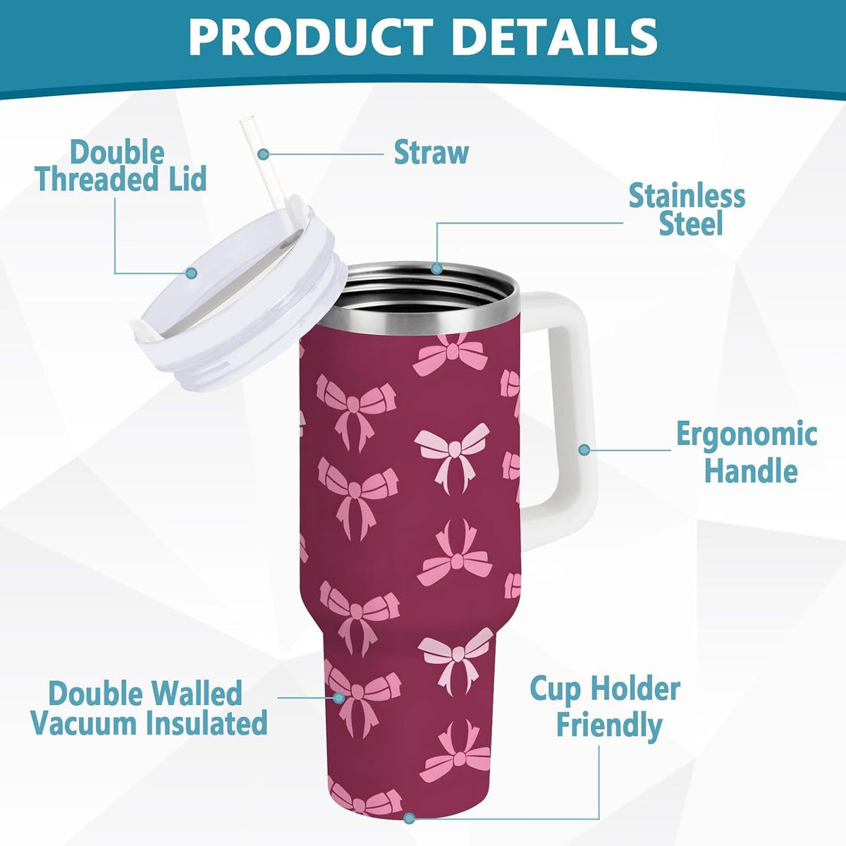 Monkey Face Banana 30 oz Tumbler with Handle and Straw Lid, Insulated Stainless Steel Water Bottle Portable Travel Coffee Tea Mug Cup - Colors D
