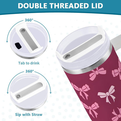 Monkey Face Banana 30 oz Tumbler with Handle and Straw Lid, Insulated Stainless Steel Water Bottle Portable Travel Coffee Tea Mug Cup - Colors D