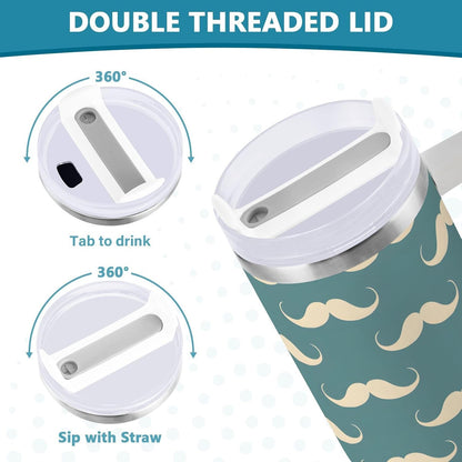 Monkey Face Banana 30 oz Tumbler with Handle and Straw Lid, Insulated Stainless Steel Water Bottle Portable Travel Coffee Tea Mug Cup - Colors D