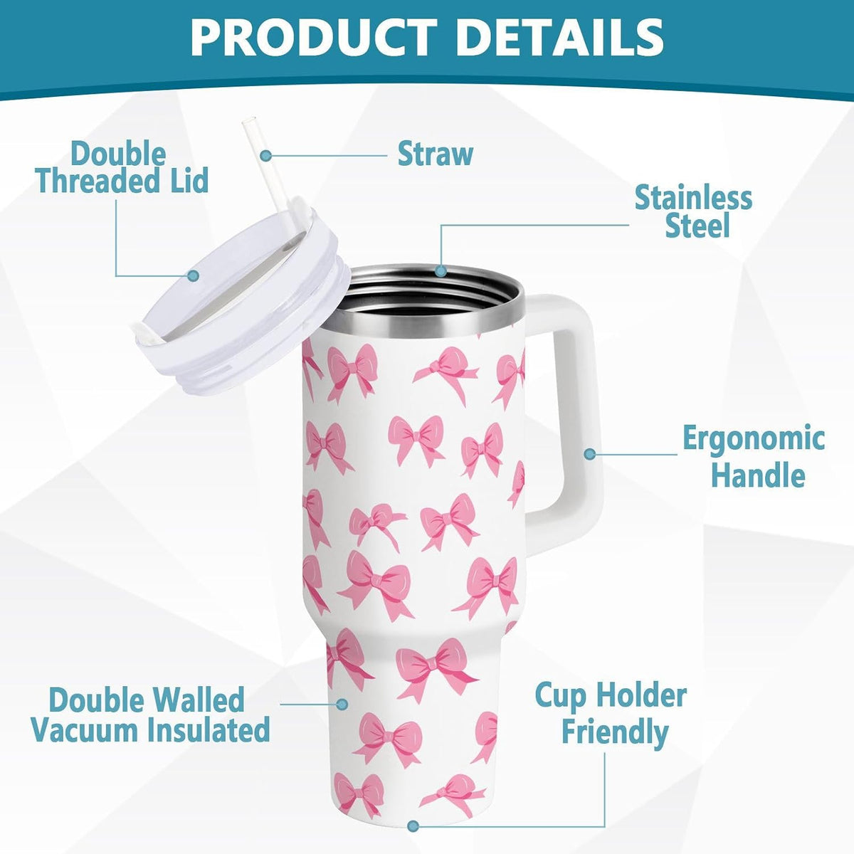 Monkey Face Banana 30 oz Tumbler with Handle and Straw Lid, Insulated Stainless Steel Water Bottle Portable Travel Coffee Tea Mug Cup - Colors D