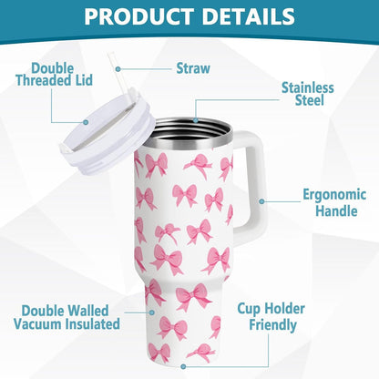 Monkey Face Banana 30 oz Tumbler with Handle and Straw Lid, Insulated Stainless Steel Water Bottle Portable Travel Coffee Tea Mug Cup - Colors D