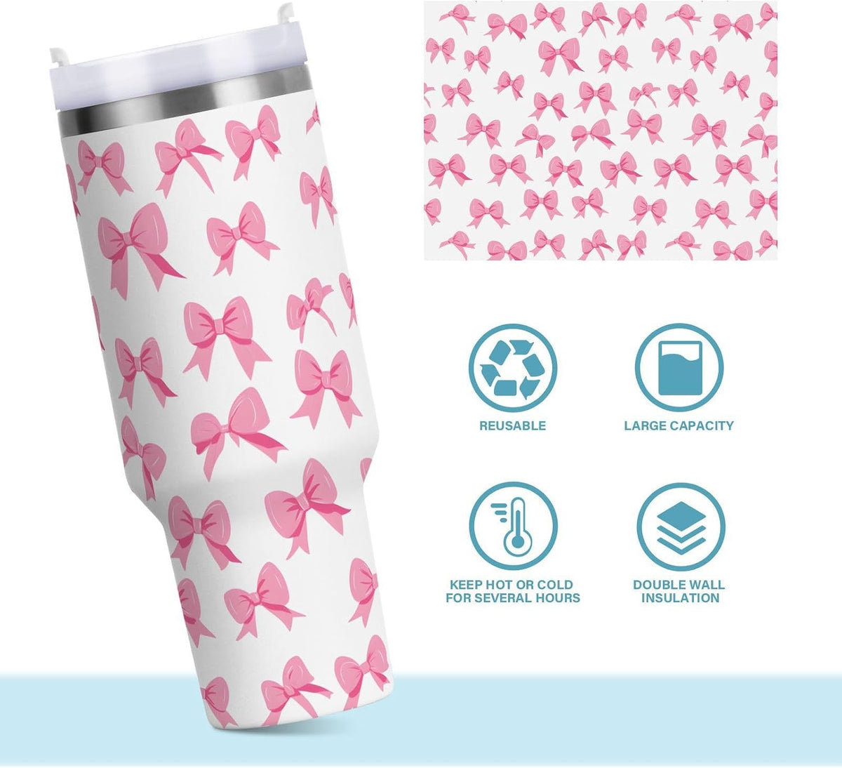 Monkey Face Banana 30 oz Tumbler with Handle and Straw Lid, Insulated Stainless Steel Water Bottle Portable Travel Coffee Tea Mug Cup - Colors D