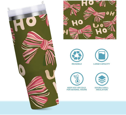 Monkey Face Banana 30 oz Tumbler with Handle and Straw Lid, Insulated Stainless Steel Water Bottle Portable Travel Coffee Tea Mug Cup - Colors D
