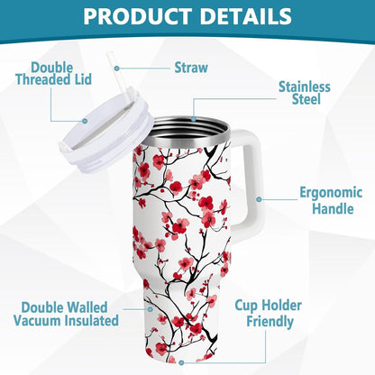 Monkey Face Banana 30 oz Tumbler with Handle and Straw Lid, Insulated Stainless Steel Water Bottle Portable Travel Coffee Tea Mug Cup - Colors D