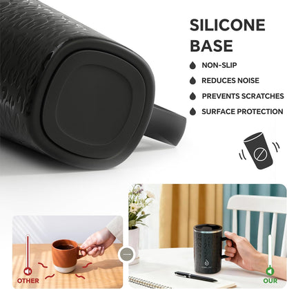 16oz Insulated Stainless Steel Coffee Mug with Lid Leopard Dark Green | 18/8 Stainless Steel | Double Wall Vacuum | 3D Print Finish | Sweat-Free Exterior | Sliding Lid | Ideal for Home & Office