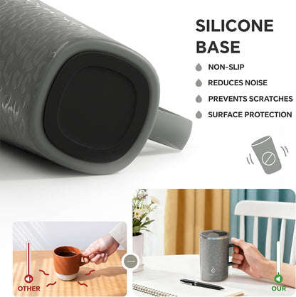 16oz Insulated Stainless Steel Coffee Mug with Lid Leopard Dark Green | 18/8 Stainless Steel | Double Wall Vacuum | 3D Print Finish | Sweat-Free Exterior | Sliding Lid | Ideal for Home & Office