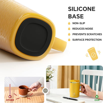 16oz Insulated Stainless Steel Coffee Mug with Lid Leopard Dark Green | 18/8 Stainless Steel | Double Wall Vacuum | 3D Print Finish | Sweat-Free Exterior | Sliding Lid | Ideal for Home & Office