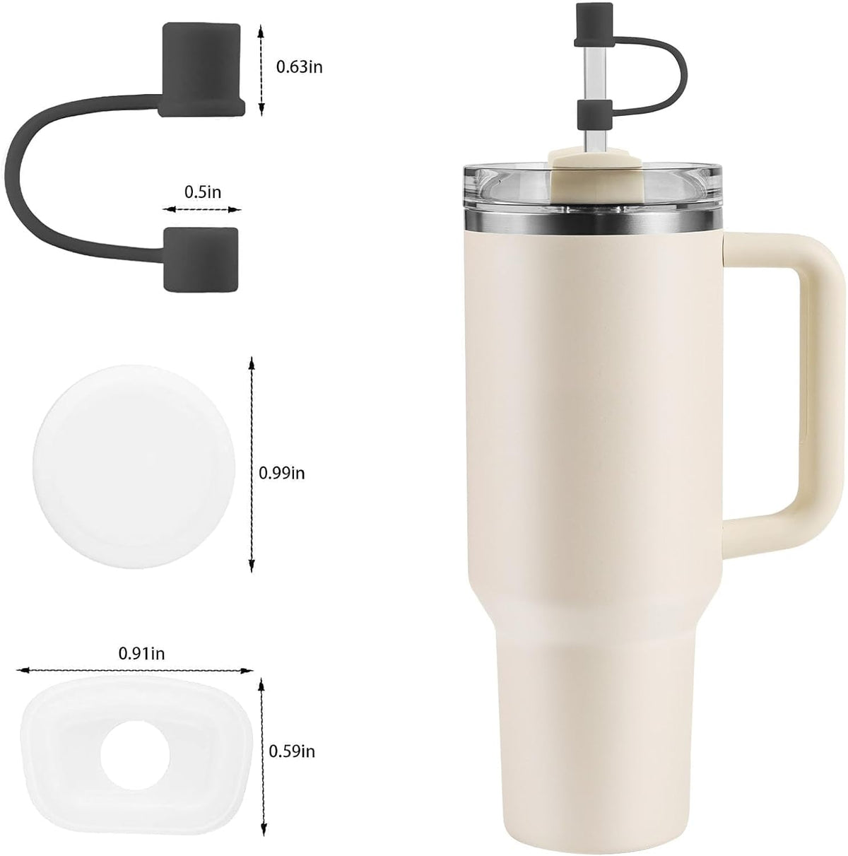 1 Pack Straw Toppers for Stanley 30oz|40oz, Clear