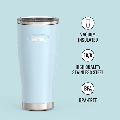 ICON SERIES, Stainless Steel Tumbler with Slide Lock, 18 Ounce, Matte Stainless Steel