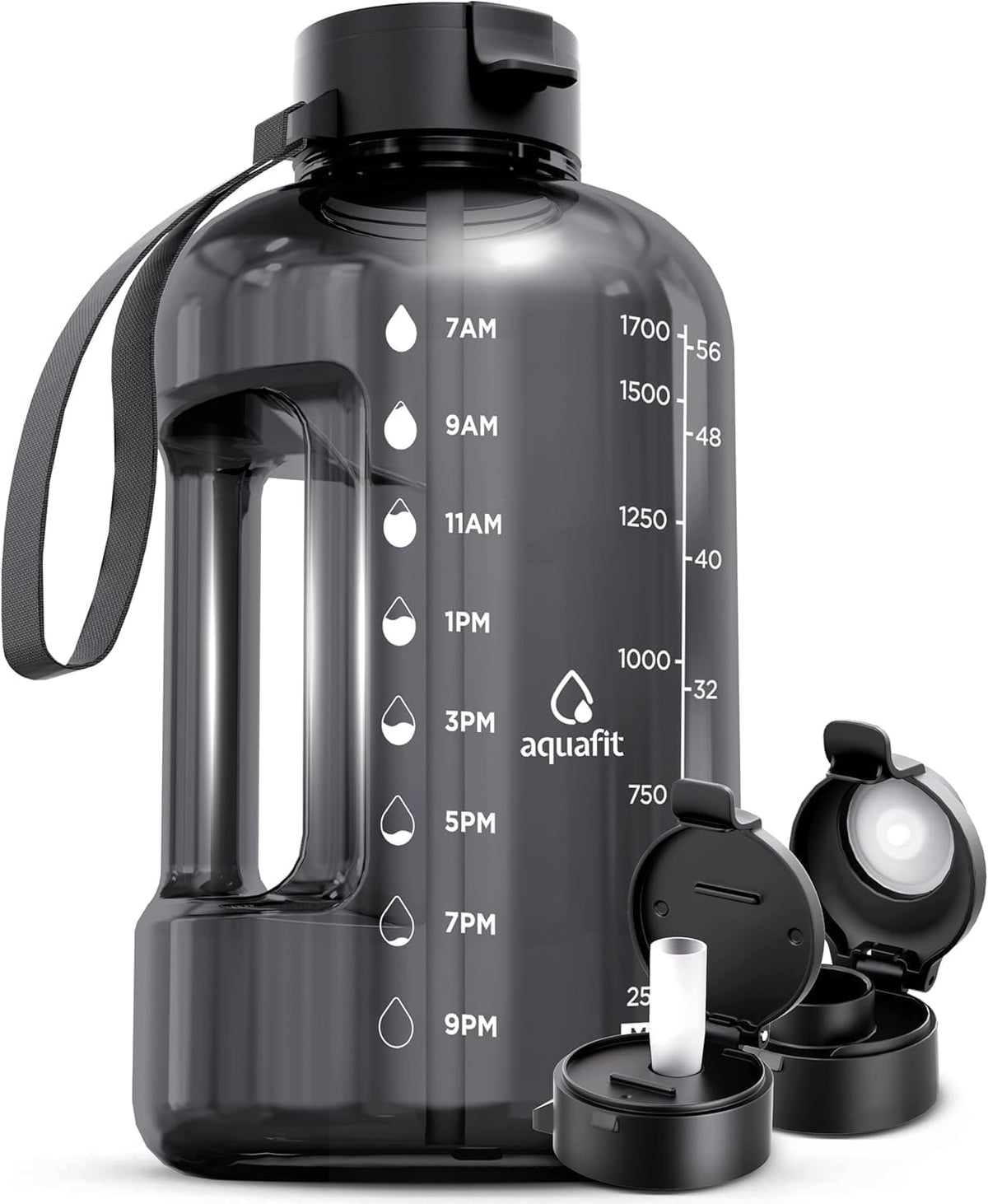 AQUAFIT Half Gallon Water Bottle with Time Marker
