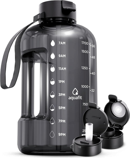 AQUAFIT Half Gallon Water Bottle with Time Marker