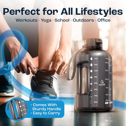 AQUAFIT Half Gallon Water Bottle with Time Marker