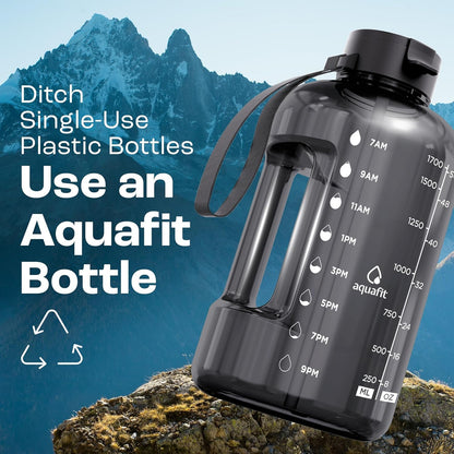 AQUAFIT Half Gallon Water Bottle with Time Marker