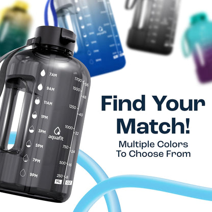 AQUAFIT Half Gallon Water Bottle with Time Marker