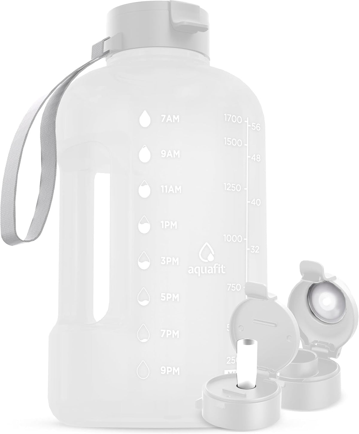 AQUAFIT Half Gallon Water Bottle with Time Marker