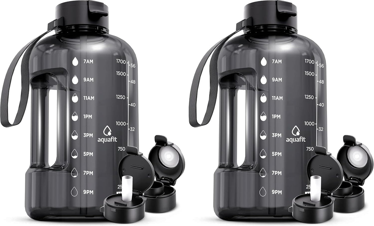 AQUAFIT Half Gallon Water Bottle with Time Marker