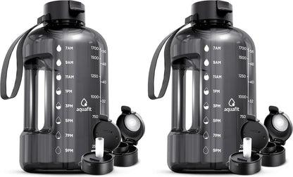 AQUAFIT Half Gallon Water Bottle with Time Marker