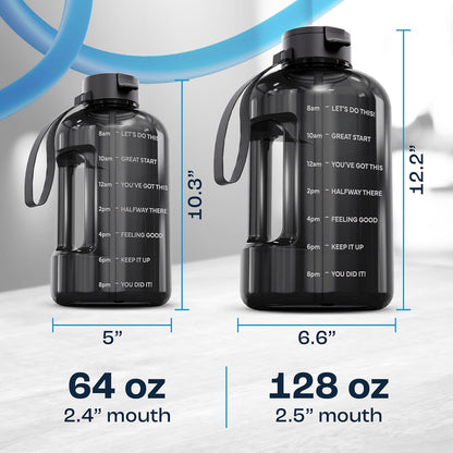 AQUAFIT Half Gallon Water Bottle with Time Marker