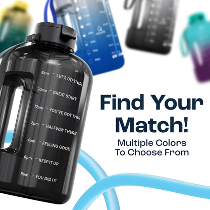 AQUAFIT Half Gallon Water Bottle with Time Marker