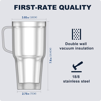 20 oz Stainless Steel Skinny Tumbler Double Wall Insulated Slim Water Tumbler Cup for Coffee, Tea (Baby Blue)