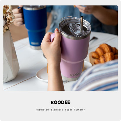 20 oz Stainless Steel Skinny Tumbler Double Wall Insulated Slim Water Tumbler Cup for Coffee, Tea (Baby Blue)