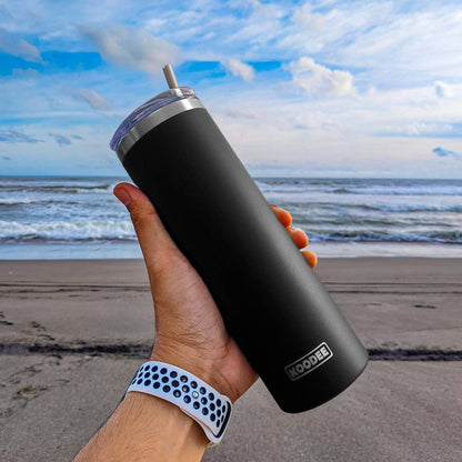 20 oz Stainless Steel Skinny Tumbler Double Wall Insulated Slim Water Tumbler Cup for Coffee, Tea (Baby Blue)