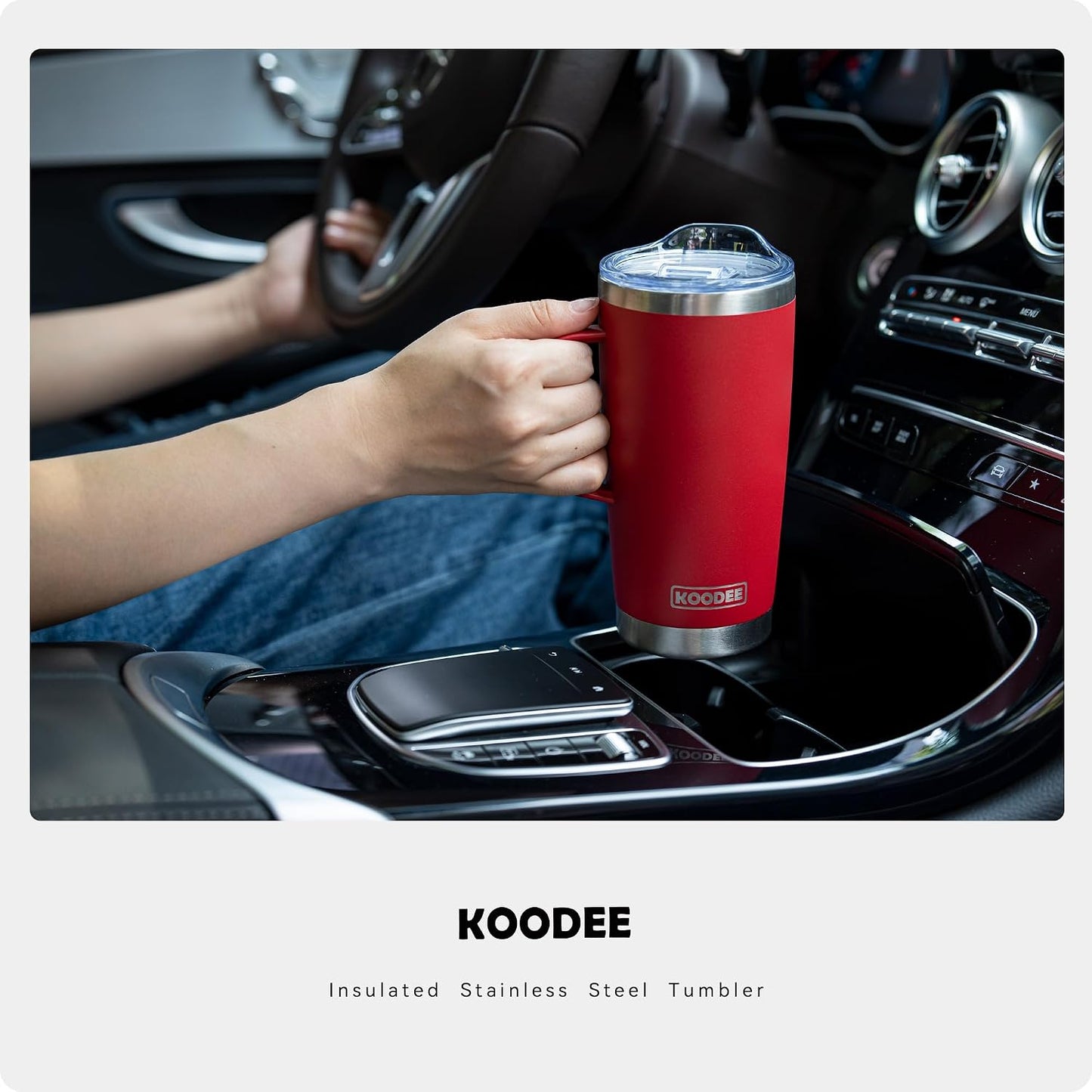 20 oz Stainless Steel Skinny Tumbler Double Wall Insulated Slim Water Tumbler Cup for Coffee, Tea (Baby Blue)