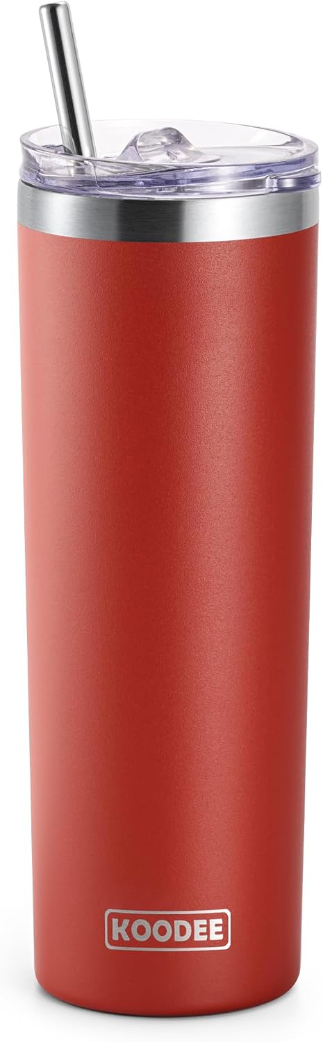 20 oz Stainless Steel Skinny Tumbler Double Wall Insulated Slim Water Tumbler Cup for Coffee, Tea (Baby Blue)