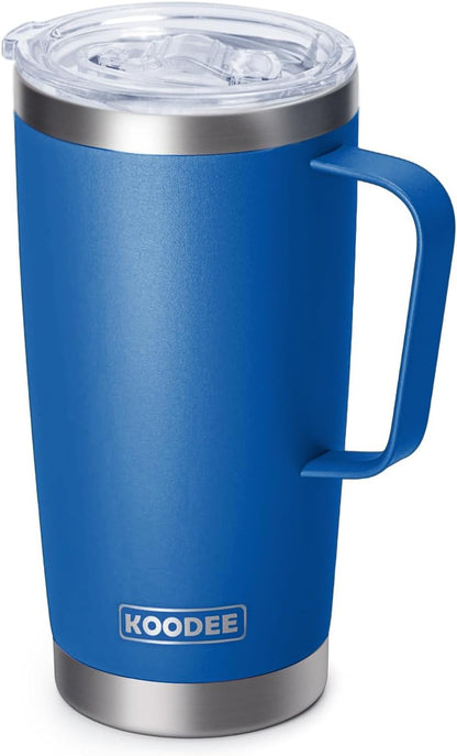 20 oz Stainless Steel Skinny Tumbler Double Wall Insulated Slim Water Tumbler Cup for Coffee, Tea (Baby Blue)