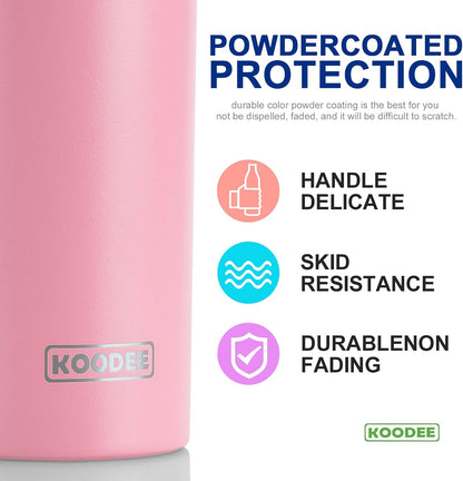 20 oz Stainless Steel Skinny Tumbler Double Wall Insulated Slim Water Tumbler Cup for Coffee, Tea (Baby Blue)